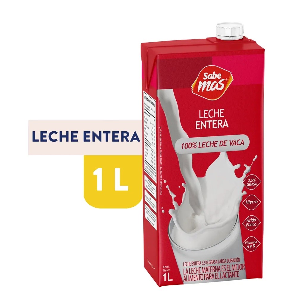 Leche entera UHT 1 L